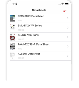 Specifikationer och datablad för nya produkter