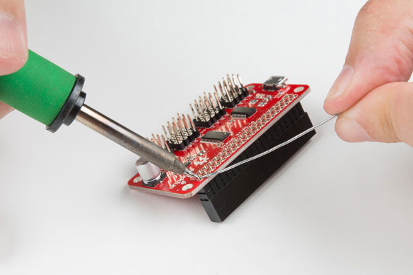 make sure the header is level before soldering