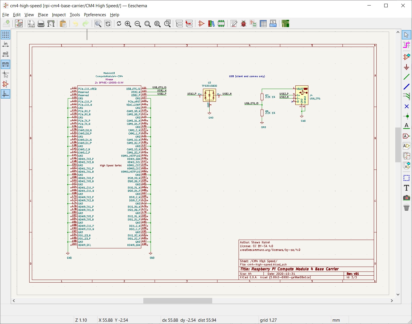 Creating a Raspberry Pi Compute Module 4 (CM4) Carrier Board in KiCad