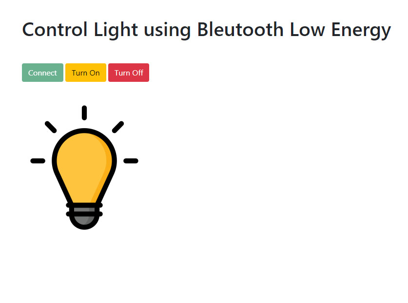 BLE enabled light bulb tutorial with javascript
